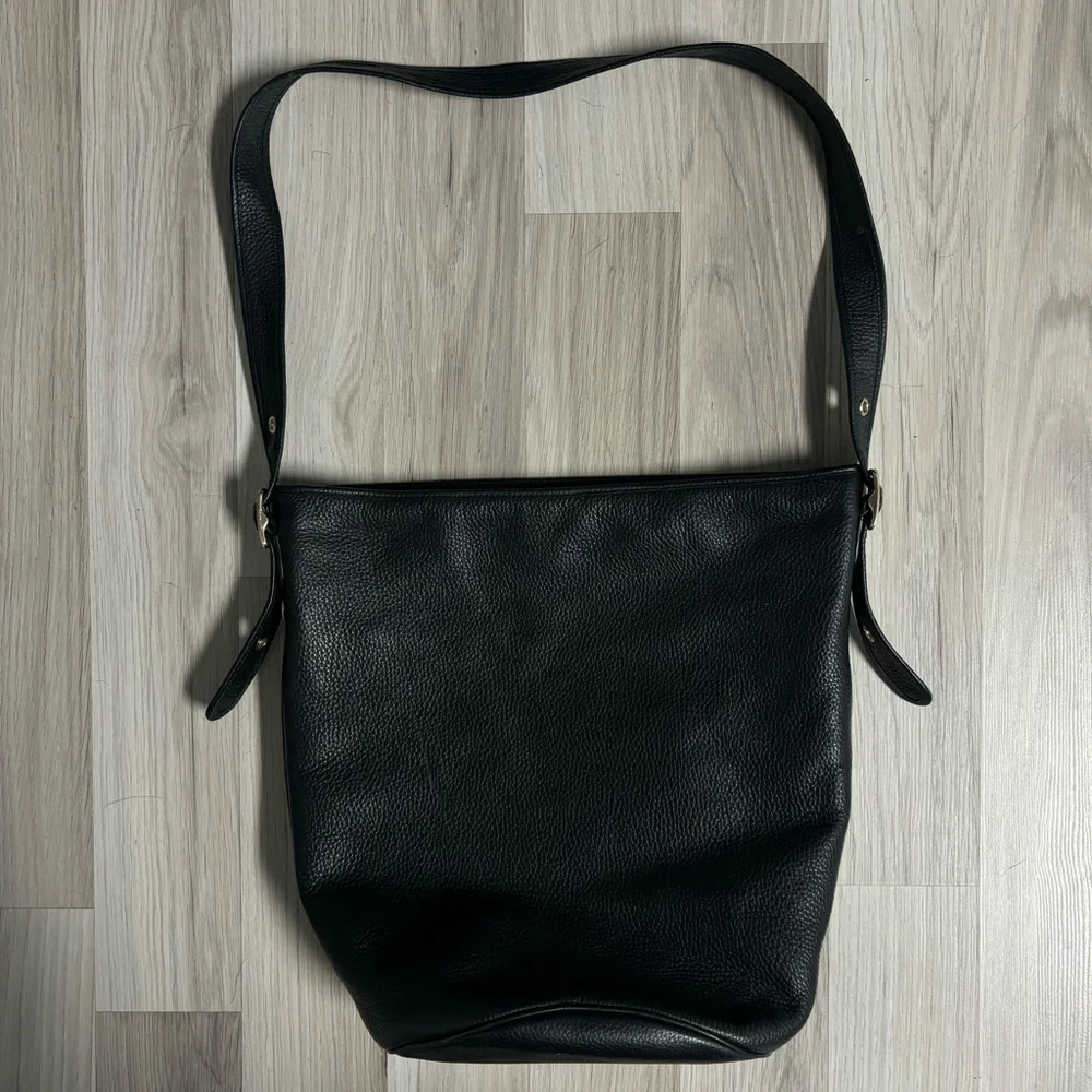 Coach Black Pebble Leather Sonoma Bucket Crossbody Bag Adjustable‎ Straps